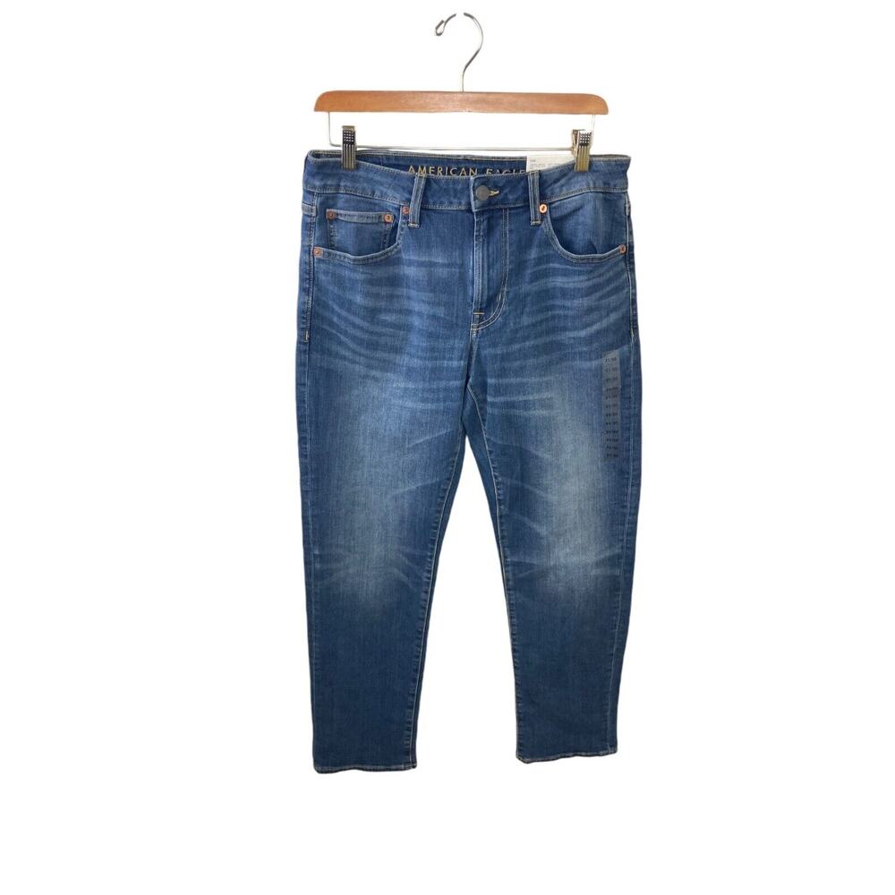 American Eagle NEW Original Straight Flex Light Tinted Wash Jeans Size 31 X 30